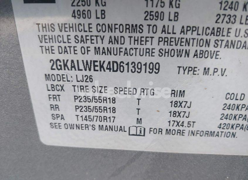 Photo 9 of 2013 Gmc Terrain SLT-2 (VIN 2GKALWEK4D6139199)