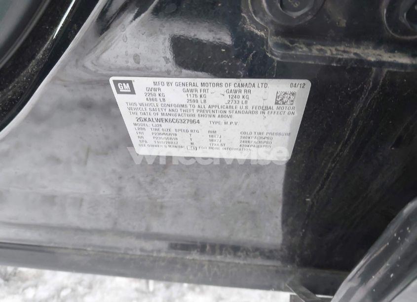 Photo 9 of 2012 Gmc Terrain SLT-2 (VIN 2GKALWEK6C6327964)