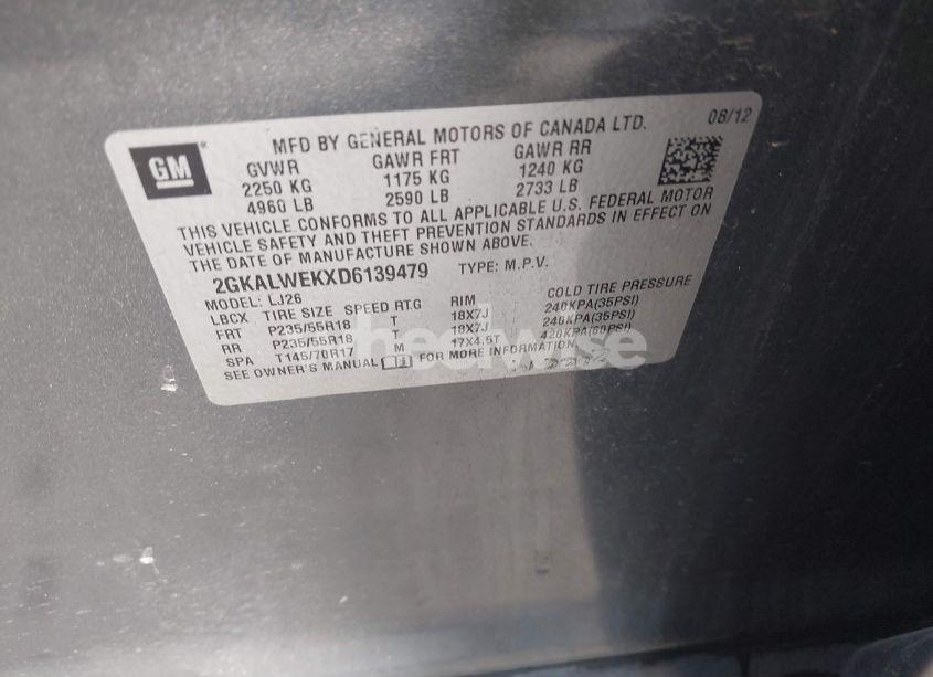 Photo 9 of 2013 Gmc Terrain SLT-2 (VIN 2GKALWEKXD6139479)