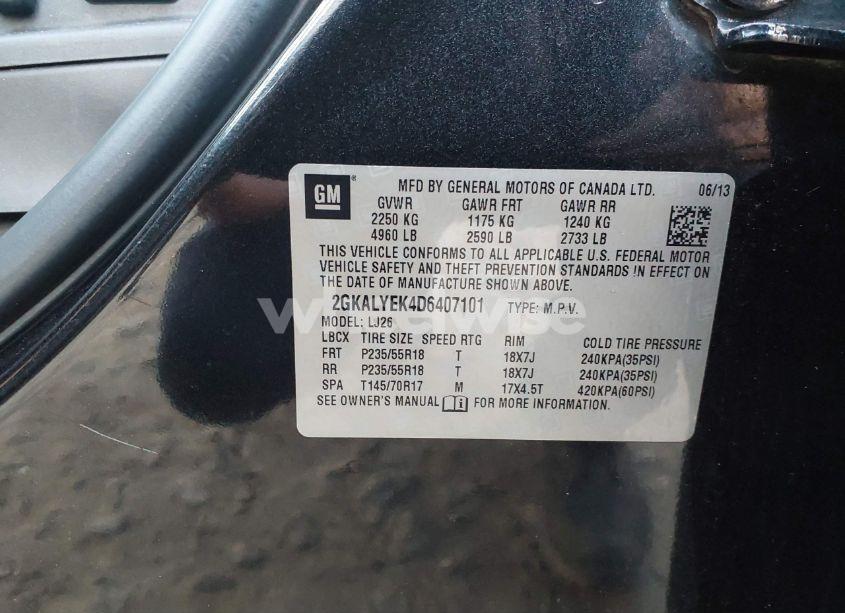 Photo 9 of 2013 Gmc Terrain DENALI (VIN 2GKALYEK4D6407101)