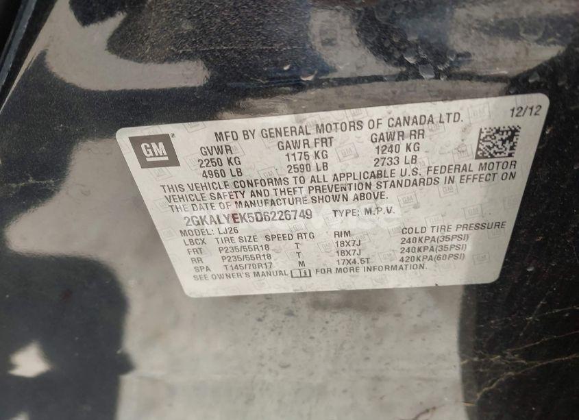 Photo 9 of 2013 Gmc Terrain DENALI (VIN 2GKALYEK5D6226749)