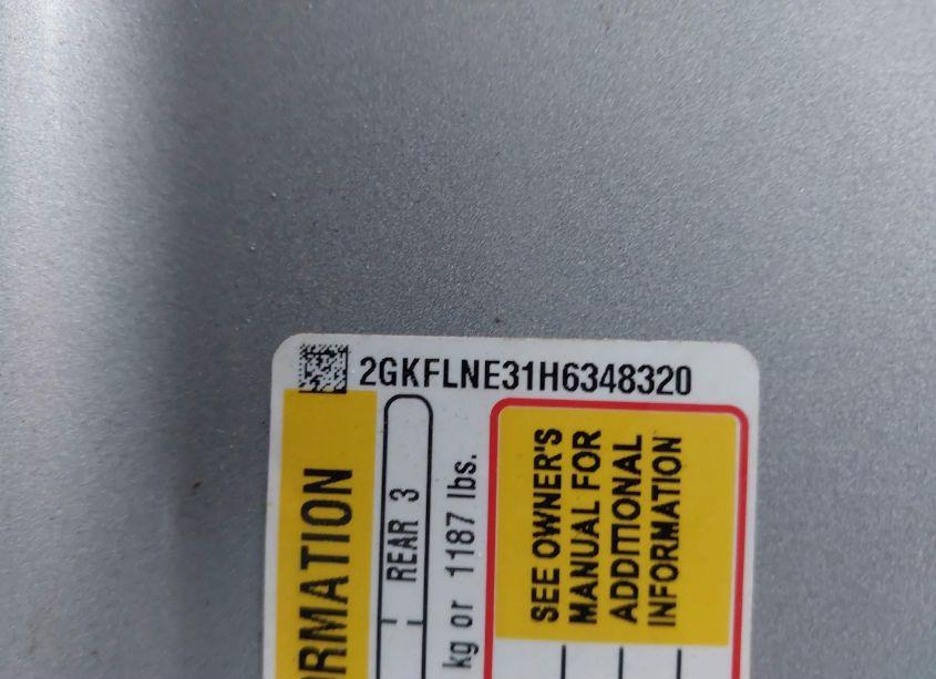 Photo 9 of 2017 Gmc Terrain SLE-2 (VIN 2GKFLNE31H6348320)