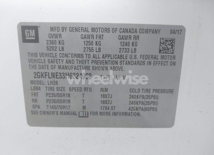 Photo 9 of 2017 Gmc Terrain SLE-2 (VIN 2GKFLNE33H6324908)