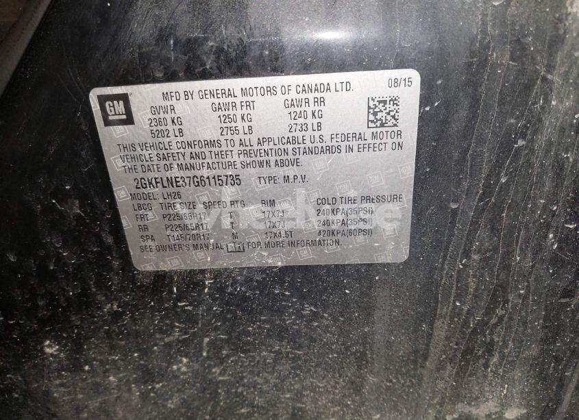 Photo 9 of 2016 Gmc Terrain SLE-2 (VIN 2GKFLNE37G6115735)