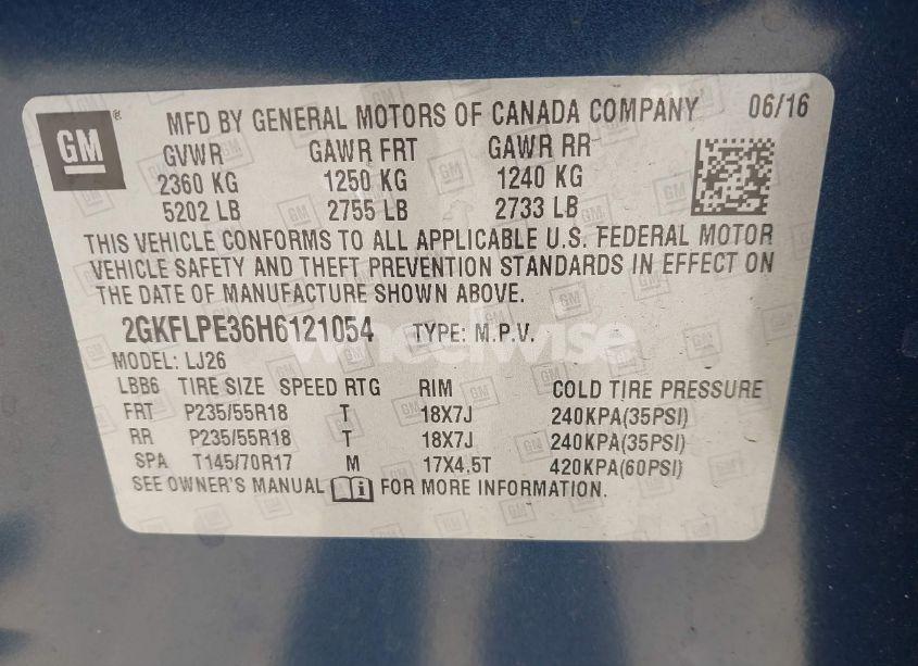 Photo 9 of 2017 Gmc Terrain SLT (VIN 2GKFLPE36H6121054)