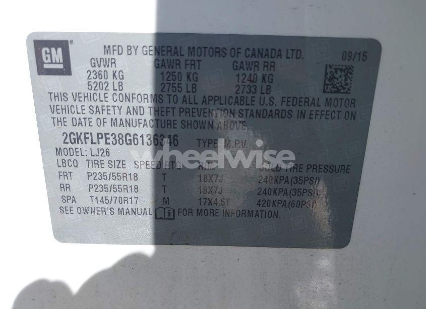 Photo 9 of 2016 Gmc Terrain SLT (VIN 2GKFLPE38G6136346)