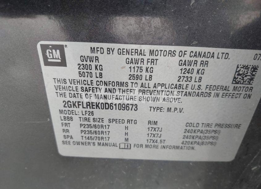 Photo 9 of 2013 Gmc Terrain SLE-1 (VIN 2GKFLREK0D6109673)