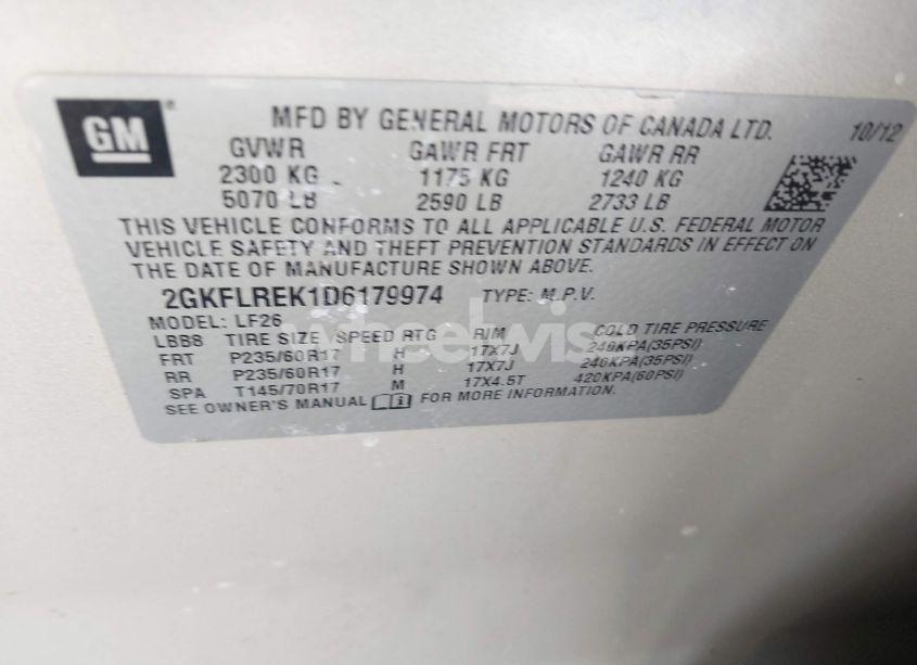 Photo 9 of 2013 Gmc Terrain SLE-1 (VIN 2GKFLREK1D6179974)