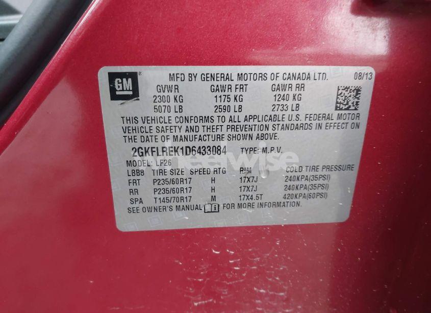 Photo 9 of 2013 Gmc Terrain SLE-1 (VIN 2GKFLREK1D6433084)