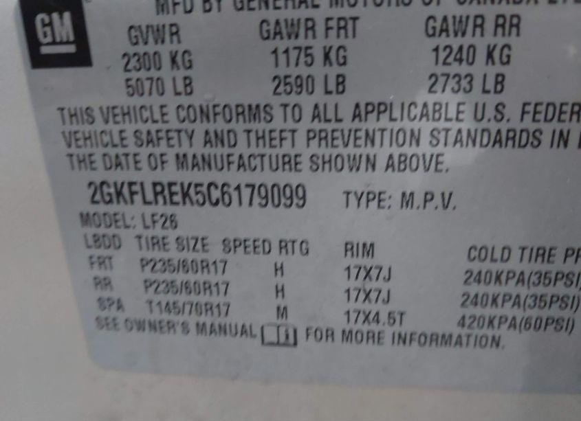 Photo 9 of 2012 Gmc Terrain SLE-1 (VIN 2GKFLREK5C6179099)