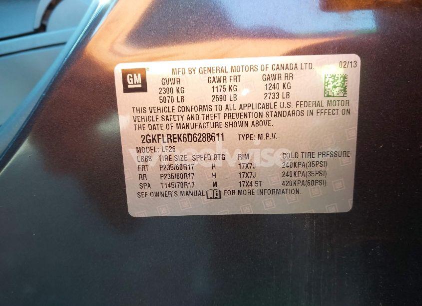 Photo 9 of 2013 Gmc Terrain SLE-1 (VIN 2GKFLREK6D6288611)