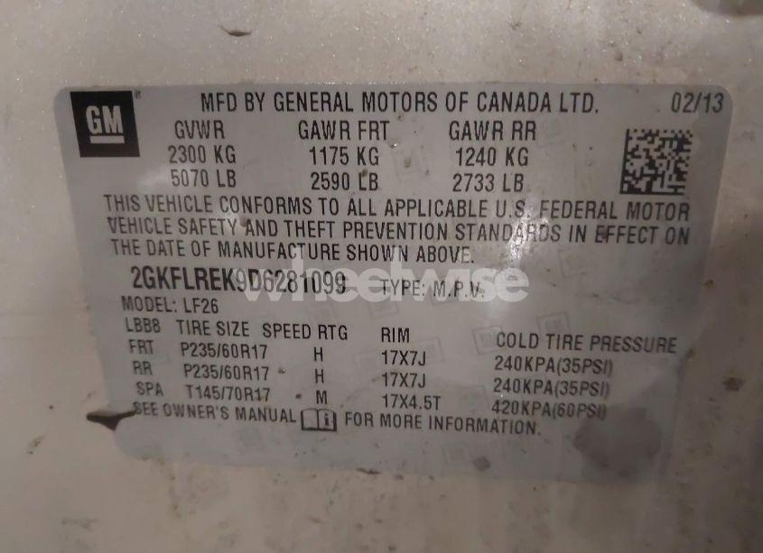 Photo 9 of 2013 Gmc Terrain SLE-1 (VIN 2GKFLREK9D6281099)