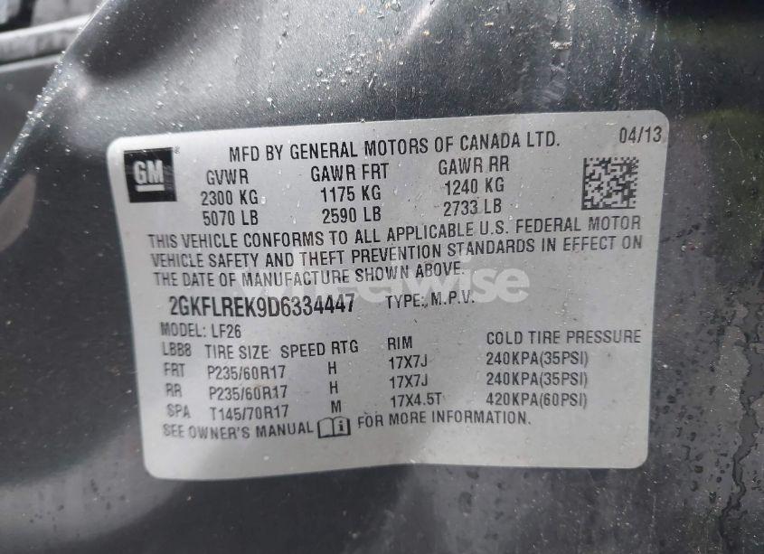 Photo 9 of 2013 Gmc Terrain SLE-1 (VIN 2GKFLREK9D6334447)