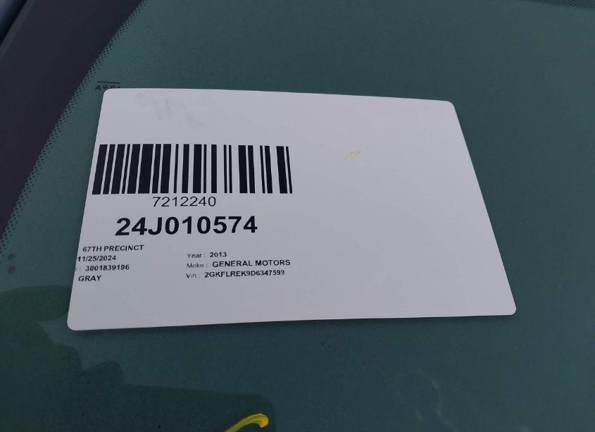 Photo 9 of 2013 Gmc Terrain SLE-1 (VIN 2GKFLREK9D6347599)