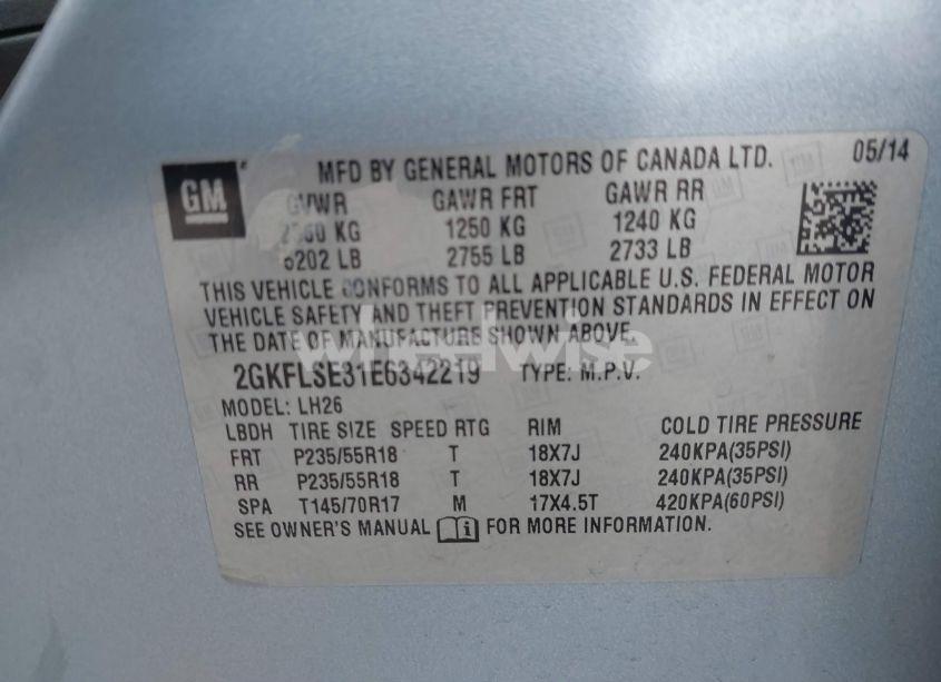 Photo 9 of 2014 Gmc Terrain SLT-1 (VIN 2GKFLSE31E6342219)