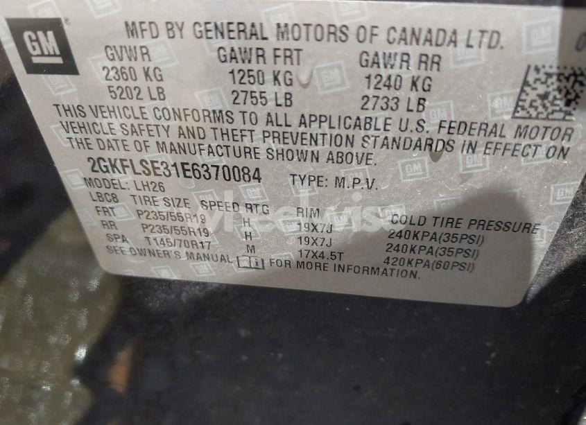 Photo 9 of 2014 Gmc Terrain SLT-1 (VIN 2GKFLSE31E6370084)