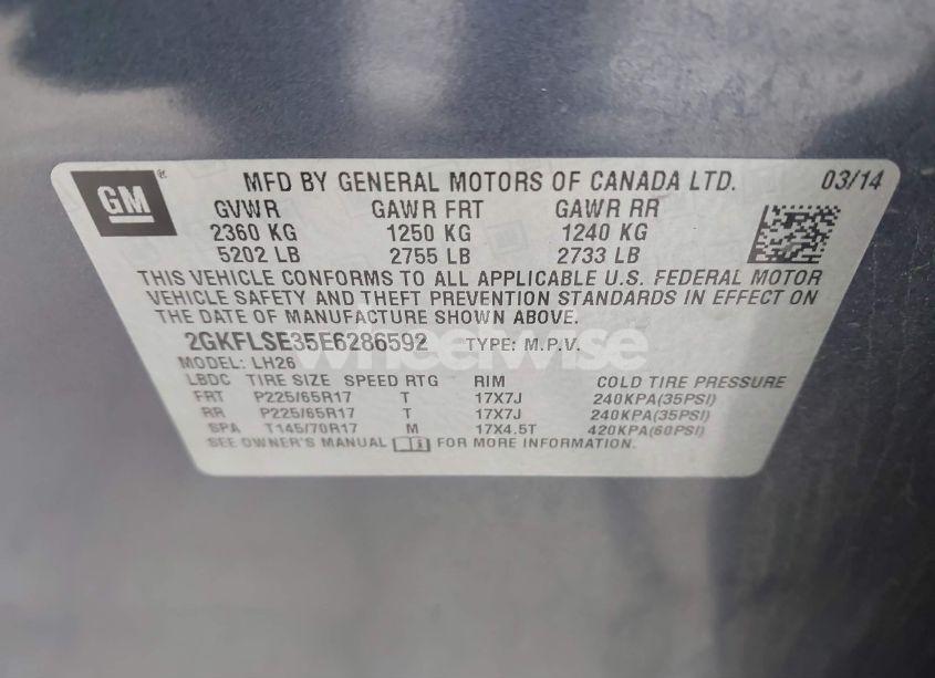 Photo 9 of 2014 Gmc Terrain SLT-1 (VIN 2GKFLSE35E6286592)