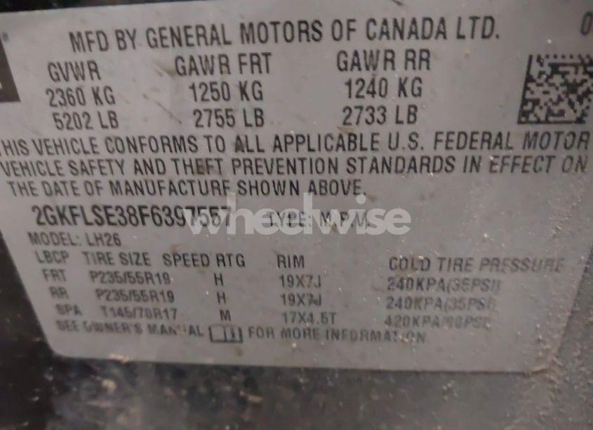 Photo 9 of 2015 Gmc Terrain SLT-1 (VIN 2GKFLSE38F6397557)