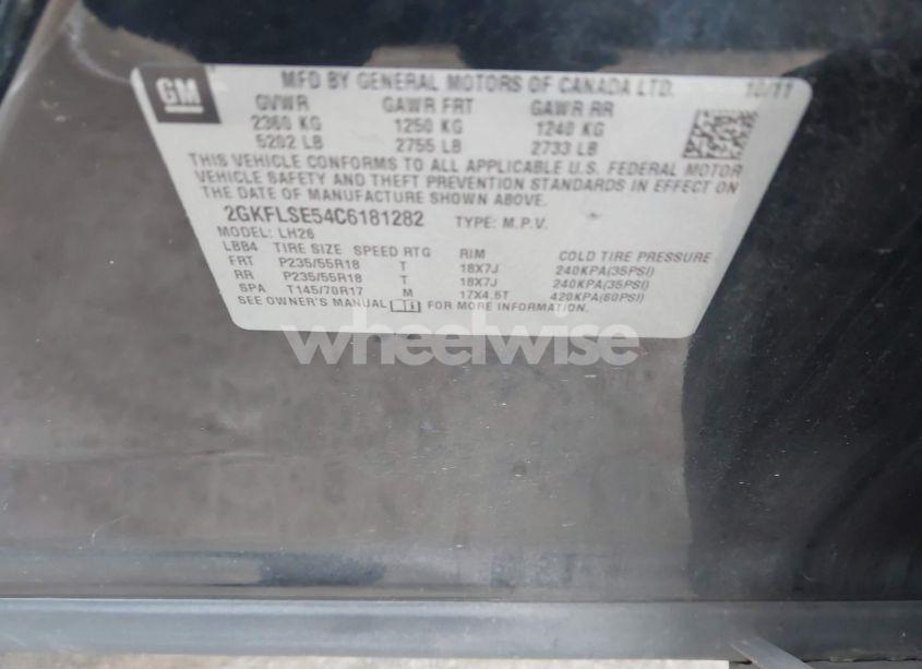 Photo 9 of 2012 Gmc Terrain SLE-2 (VIN 2GKFLSE54C6181282)