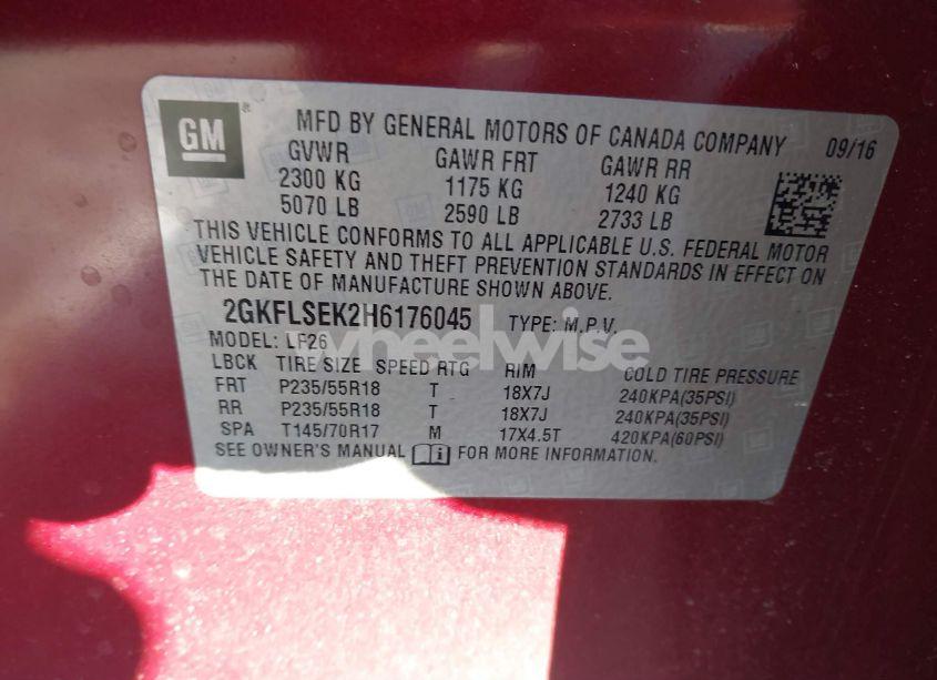 Photo 9 of 2017 Gmc Terrain SLE-1 (VIN 2GKFLSEK2H6176045)