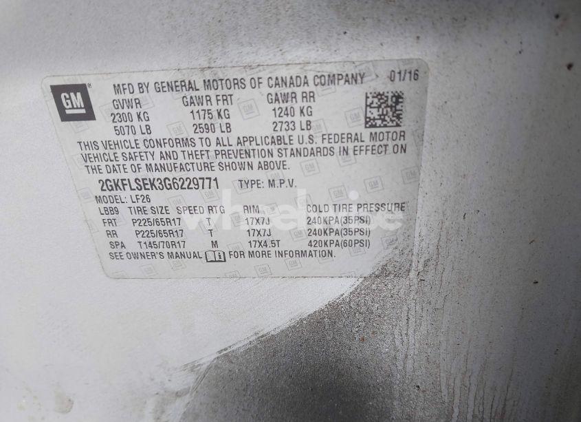 Photo 9 of 2016 Gmc Terrain SLE-1 (VIN 2GKFLSEK3G6229771)