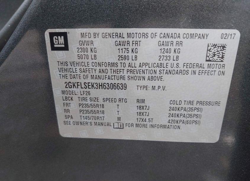 Photo 9 of 2017 Gmc Terrain SLE-1 (VIN 2GKFLSEK3H6306639)