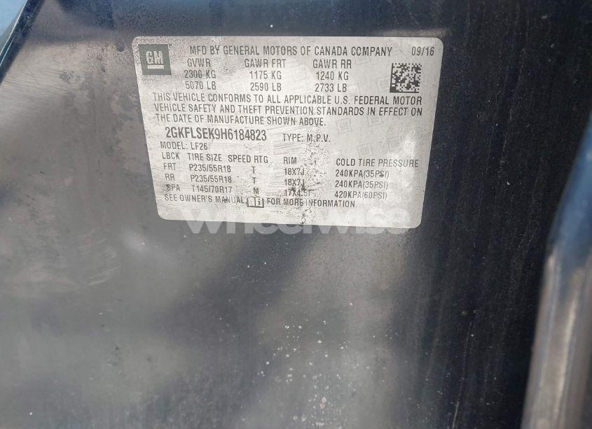 Photo 9 of 2017 Gmc Terrain SLE-1 (VIN 2GKFLSEK9H6184823)