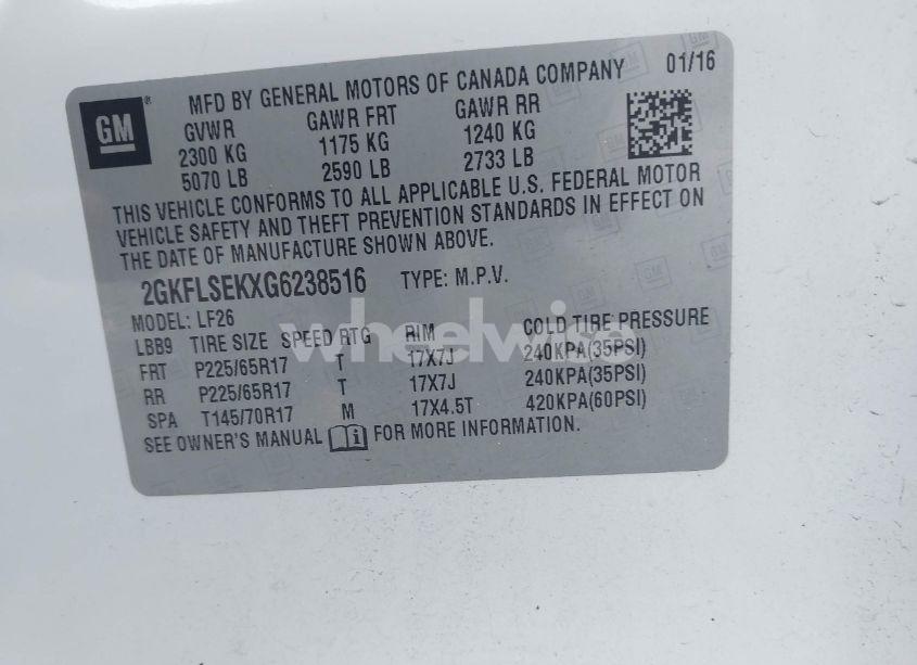 Photo 9 of 2016 Gmc Terrain SLE-1 (VIN 2GKFLSEKXG6238516)