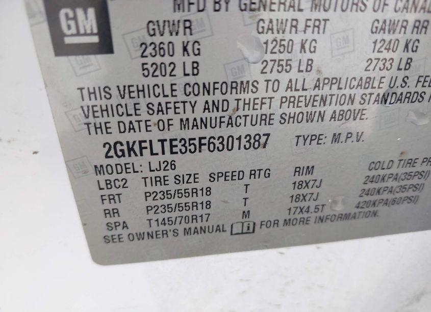 Photo 9 of 2015 Gmc Terrain SLT-2 (VIN 2GKFLTE35F6301387)