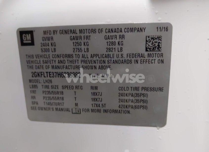 Photo 9 of 2017 Gmc Terrain SLE-2 (VIN 2GKFLTE37H6239882)