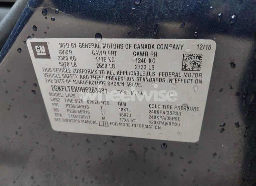 Photo 9 of 2017 Gmc Terrain SLE-2 (VIN 2GKFLTEK0H6263481)