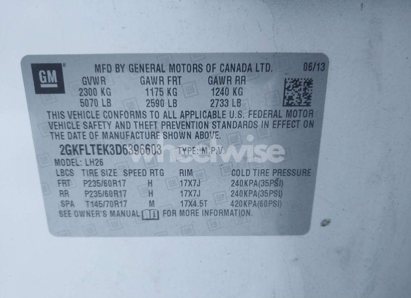 Photo 9 of 2013 Gmc Terrain SLE-2 (VIN 2GKFLTEK3D6396603)