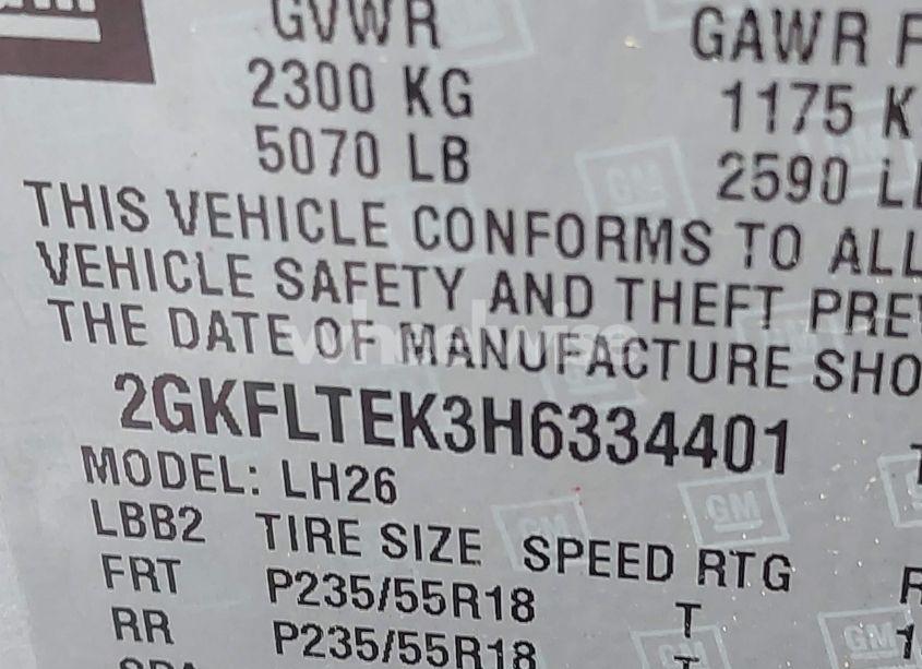 Photo 9 of 2017 Gmc Terrain SLE-2 (VIN 2GKFLTEK3H6334401)