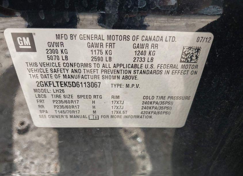 Photo 9 of 2013 Gmc Terrain SLE-2 (VIN 2GKFLTEK5D6113067)