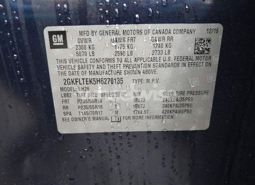 Photo 9 of 2017 Gmc Terrain SLE-2 (VIN 2GKFLTEK5H6270135)