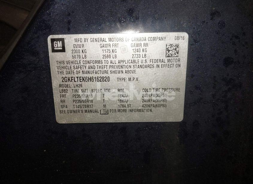 Photo 9 of 2017 Gmc Terrain SLE-2 (VIN 2GKFLTEK6H6162820)