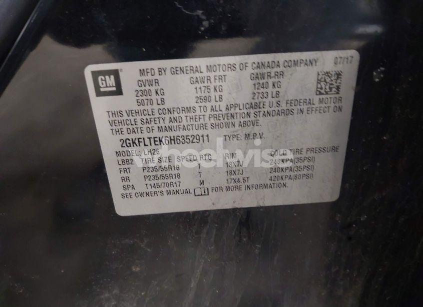 Photo 9 of 2017 Gmc Terrain SLE-2 (VIN 2GKFLTEK6H6352911)