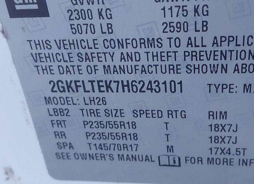 Photo 9 of 2017 Gmc Terrain SLE-2 (VIN 2GKFLTEK7H6243101)