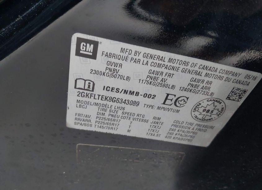 Photo 9 of 2016 Gmc Terrain SLE-2 (VIN 2GKFLTEK8G6343089)