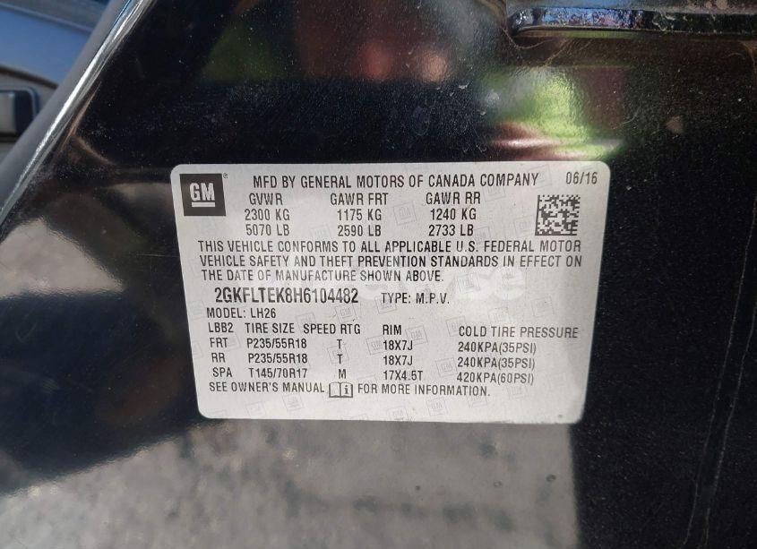 Photo 9 of 2017 Gmc Terrain SLE-2 (VIN 2GKFLTEK8H6104482)