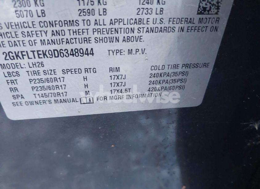 Photo 9 of 2013 Gmc Terrain SLE-2 (VIN 2GKFLTEK9D6348944)