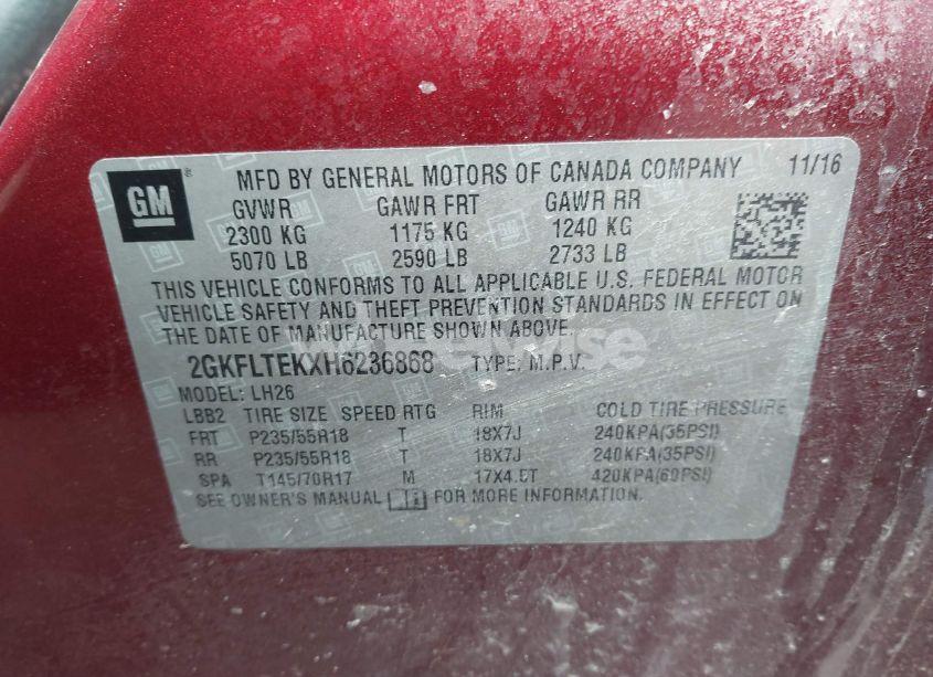 Photo 9 of 2017 Gmc Terrain SLE-2 (VIN 2GKFLTEKXH6236868)