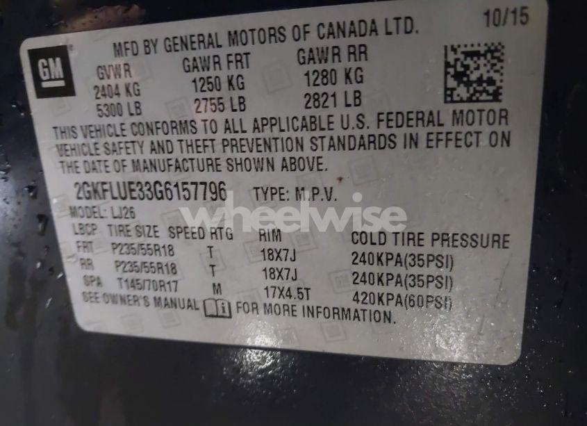 Photo 9 of 2016 Gmc Terrain SLT (VIN 2GKFLUE33G6157796)