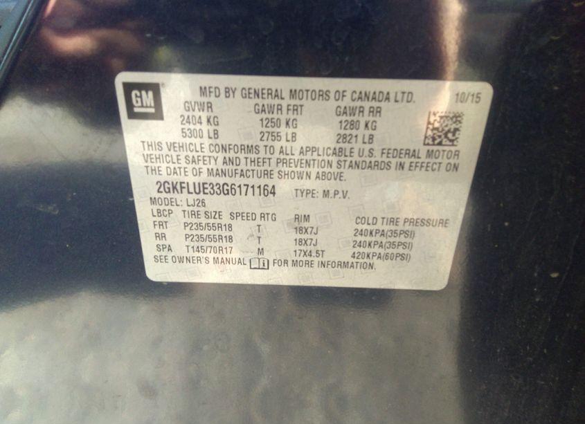 Photo 9 of 2016 Gmc Terrain SLT (VIN 2GKFLUE33G6171164)