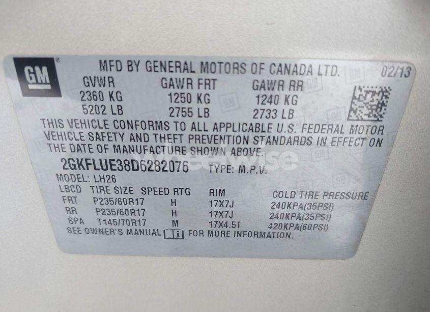 Photo 9 of 2013 Gmc Terrain SLT-1 (VIN 2GKFLUE38D6282076)