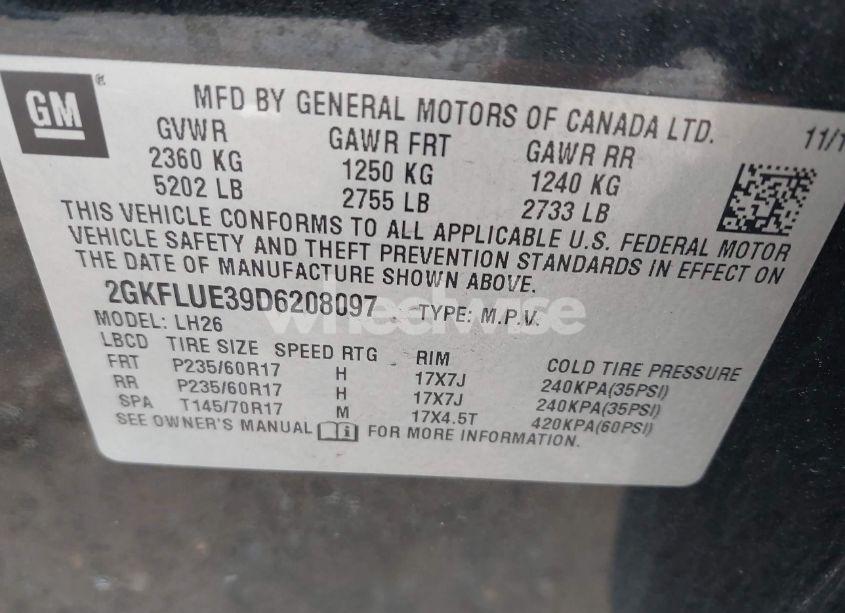 Photo 9 of 2013 Gmc Terrain SLT-1 (VIN 2GKFLUE39D6208097)