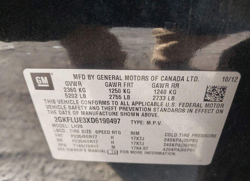 Photo 9 of 2013 Gmc Terrain SLT-1 (VIN 2GKFLUE3XD6190497)