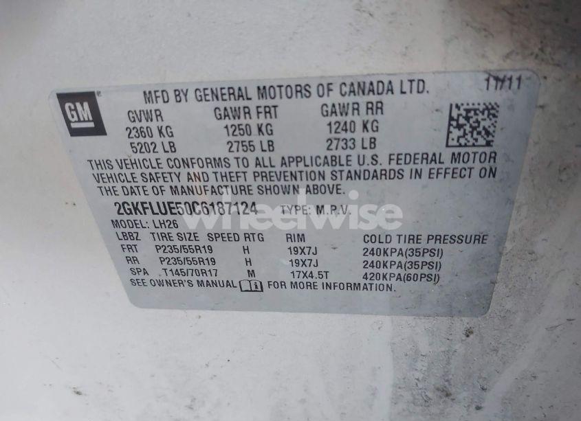 Photo 9 of 2012 Gmc Terrain SLT-1 (VIN 2GKFLUE50C6187124)
