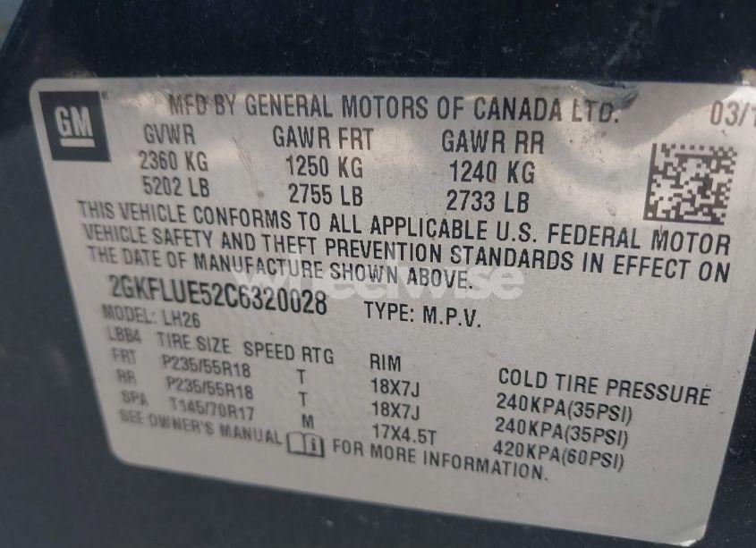 Photo 9 of 2012 Gmc Terrain SLT-1 (VIN 2GKFLUE52C6320028)