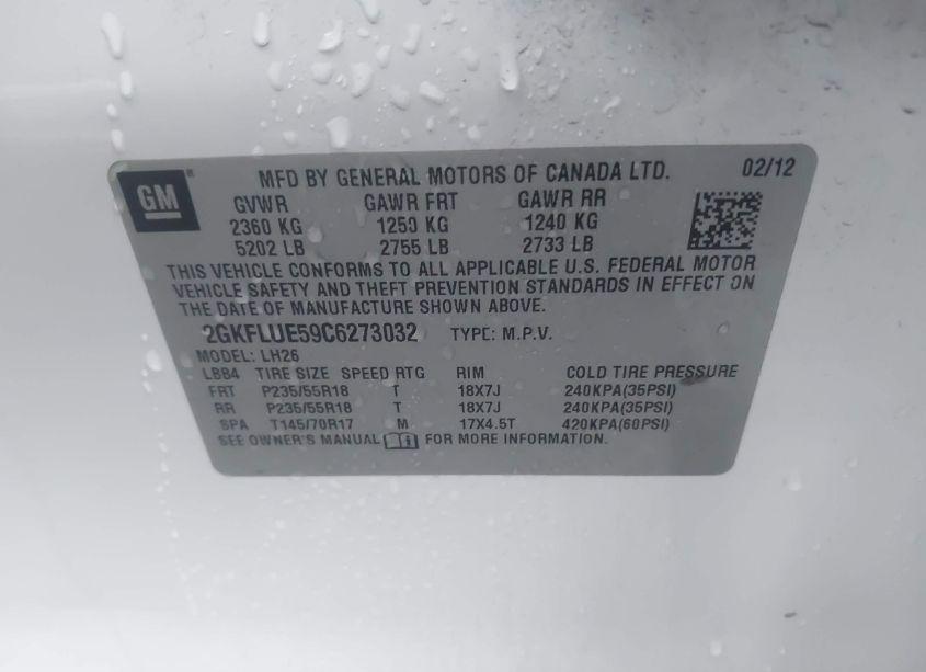 Photo 9 of 2012 Gmc Terrain SLT-1 (VIN 2GKFLUE59C6273032)